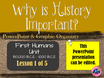 Preview of First Humans: Why is History Important? POWERPOINT