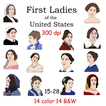 Preview of First Ladies of the United States 15-28 clip art