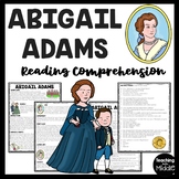 First Lady Abigail Adams Biography Reading Comprehension W