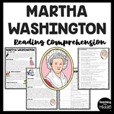 First Lady Martha Washigton Biography Reading Comprehensio