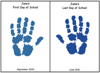 Preview of First & Last Day of School Handprints