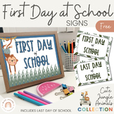 First & Last Day of School Posters | Cute Jungle Animals S