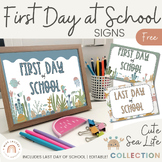 First & Last Day of School Posters | Cute Sea Life Classro