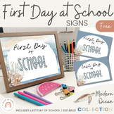 First and Last Day of School Posters | Modern Ocean Classr