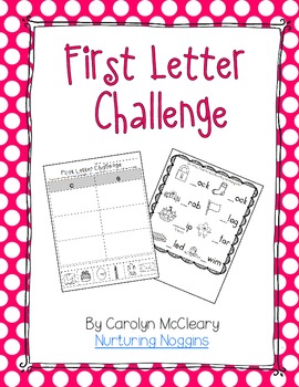 Preview of First Letter Challenge (First Sound Fluency Practice)