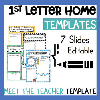 Preview of First Meet the Teacher Letter Home - Powerpoint Template