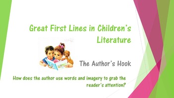 Preview of BEST Opening Lines in Children's Books!  Engaging Readers and Empowering Writers