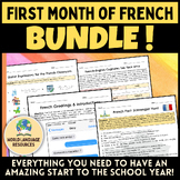 First Month of French BUNDLE! - Back to School Worksheets 
