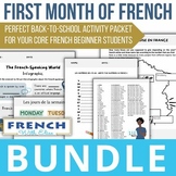 First Month of French Bundle. French Back-to-School Beginn