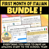 First Month of Italian BUNDLE! - Back to School Worksheets