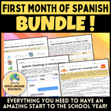 First Month of Spanish BUNDLE! - Back to School Worksheets