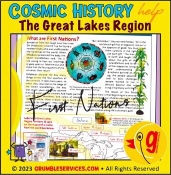 Preview of First Nations: Great Lakes Native American Tribes, Midwest Region Social Studies
