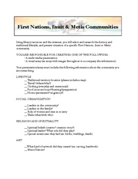 Preview of First Nations, Inuit & Metis Research Project