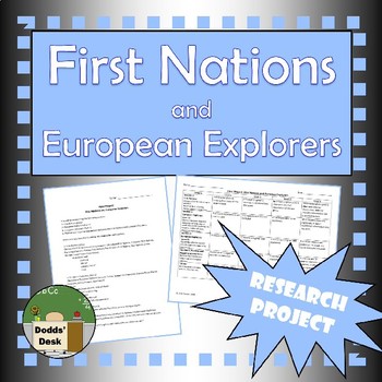 Preview of First Nations and European Explorers Research Project + rubric