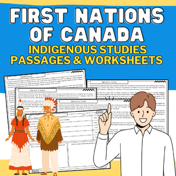 Preview of First Nations in Canada Indigenous Studies Informational Passages & Worksheets