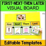 First Next Then Last Visual Support Schedule Editable Templates
