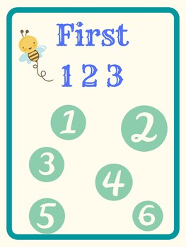Preview of First Numbers Book , Number 1-10 ( Digital, Printable)