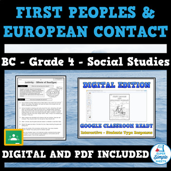 Preview of First Peoples and European Contact Full Unit - BC Grade 4 Social Studies