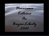 First Person Hurricane Katrina Visual Diary with Facts and