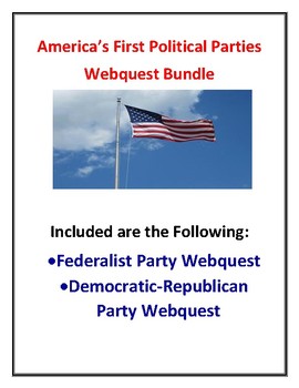 Preview of First Political Parties Webquest Bundle(Federalists and Democratic-Republicans)