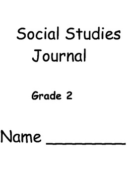 Preview of First Quarter Social Studies Journal Second Grade