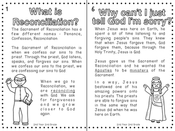 reconciliation confession booklet making catholic worksheet printable penance grade 2nd activities sacrament catechism teacherspayteachers