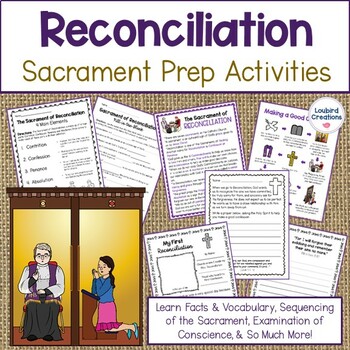 Preview of First Reconciliation Sacrament Prep Activities | Catholic Confession Penance