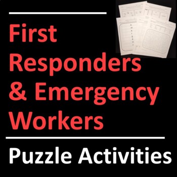 Preview of First Responder and Emergency Workers Puzzle Activities