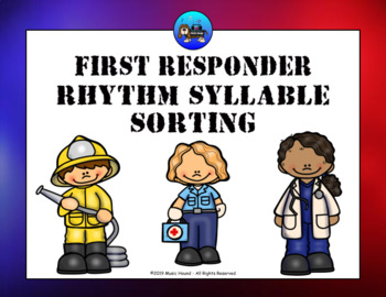 Preview of First Responders PPT Rhythm Games BUNDLE - Sound & Note Versions (Patriot Day)