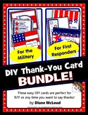 First Responders and Military DIY Thank You Card Kit BUNDL