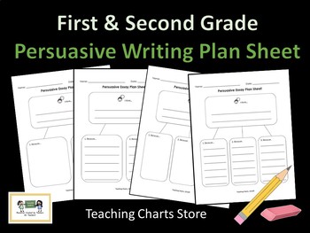 Preview of First & Second Grade Persuasive Essay Writing Plan Sheet (Lucy Calkins Inspired)