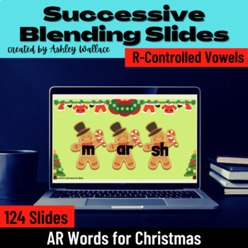 Preview of First Second Grade R-Controlled AR Successive Blending Google Slides Christmas