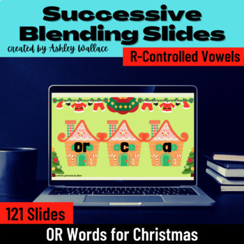 Preview of First Second Grade R-Controlled OR Successive Blending Google Slides Christmas