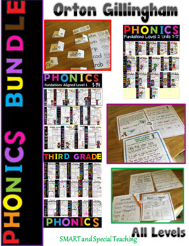 Preview of First , Second, & Third  Grade Phonics Bundles Levels 1, 2, & 3 (RTI)