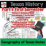 First Semester Texas History Mega Bundle