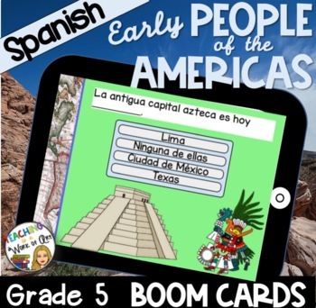 Preview of First Settlers of the Americas BOOM CARDS- DISTANCE LEARNING