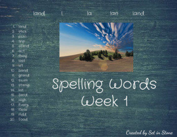 Preview of First Six Weeks Spelling Words