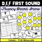 First Sound Fluency Board Game | Sounds d, e, & f | Record
