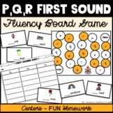 First Sound Fluency Board Game | Sounds p, q, & r | Record