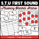 First Sound Fluency Board Game | Sounds s, t, & u | Record