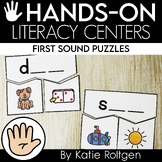 First Sound Isolation Puzzles - Literacy Centers for Kindergarten