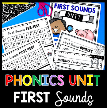 Preview of Beginning Sounds Unit - Initial Letter Sounds - Kindergarten Phonics CVC Words