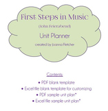 First Steps In Music Unit Planner
