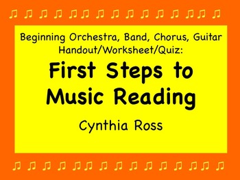 Preview of First Steps to Music Reading