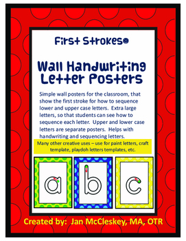 Preview of First Strokes Alphabet Wall Charts and BONUS Activities!