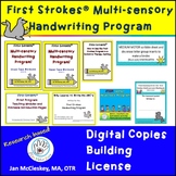 DISTANCE LEARNING First Strokes Multi-sensory Handwriting 