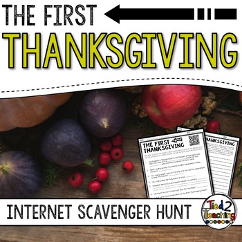 Preview of First Thanksgiving Activity: Internet Scavenger Hunt