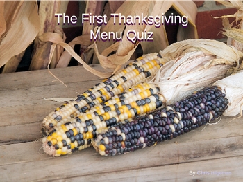 Preview of First Thanksgiving Bellringer Warm-up Quiz