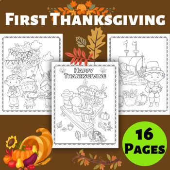 First Thanksgiving Coloring Pages for Kids by Daisy Woman | TpT