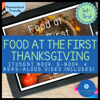 Preview of First Thanksgiving Foods Printable Thanksgiving Book Google Slide (TM)